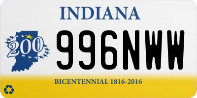 IN license plate 996NWW