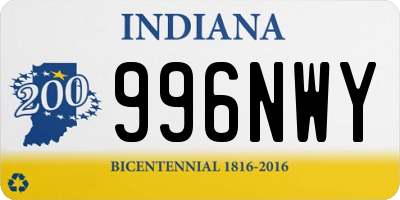 IN license plate 996NWY