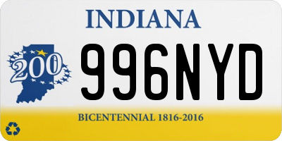 IN license plate 996NYD