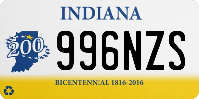 IN license plate 996NZS