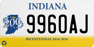 IN license plate 996OAJ