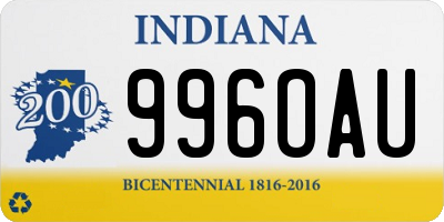 IN license plate 996OAU