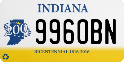 IN license plate 996OBN