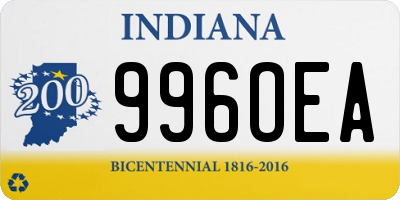 IN license plate 996OEA