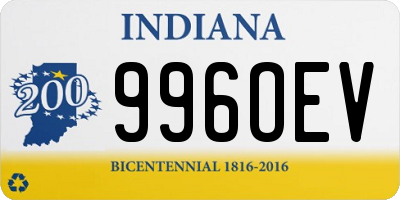 IN license plate 996OEV