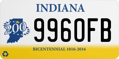 IN license plate 996OFB