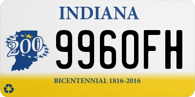 IN license plate 996OFH