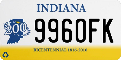 IN license plate 996OFK