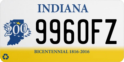 IN license plate 996OFZ