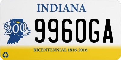 IN license plate 996OGA