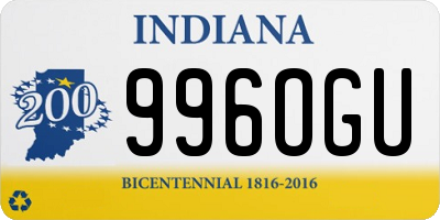 IN license plate 996OGU