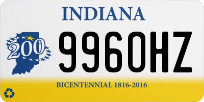 IN license plate 996OHZ