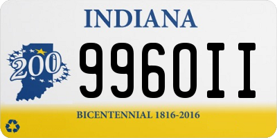 IN license plate 996OII