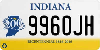 IN license plate 996OJH