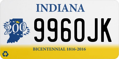 IN license plate 996OJK