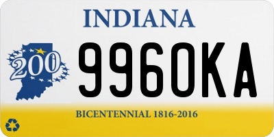 IN license plate 996OKA