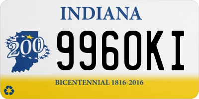 IN license plate 996OKI