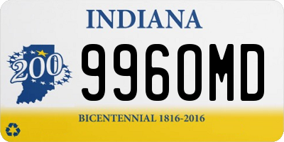 IN license plate 996OMD