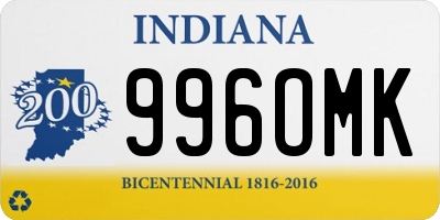 IN license plate 996OMK