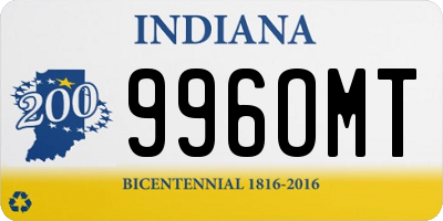 IN license plate 996OMT