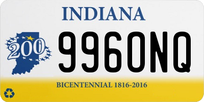 IN license plate 996ONQ