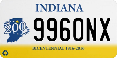 IN license plate 996ONX