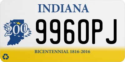 IN license plate 996OPJ