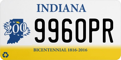 IN license plate 996OPR