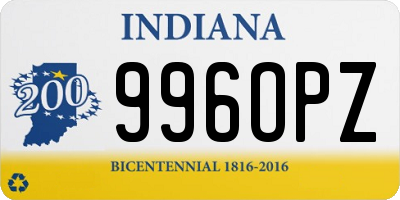 IN license plate 996OPZ