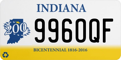 IN license plate 996OQF