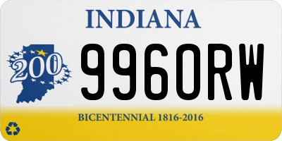 IN license plate 996ORW