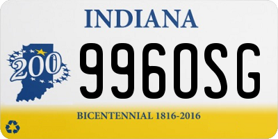 IN license plate 996OSG