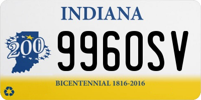 IN license plate 996OSV