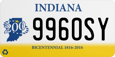 IN license plate 996OSY