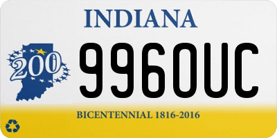 IN license plate 996OUC