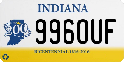 IN license plate 996OUF
