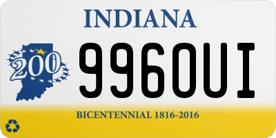 IN license plate 996OUI