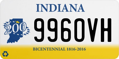 IN license plate 996OVH