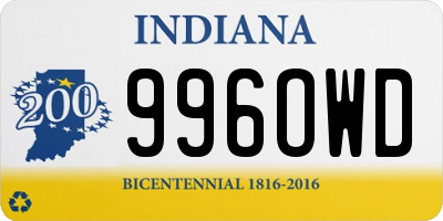 IN license plate 996OWD