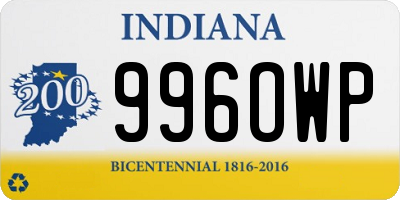 IN license plate 996OWP