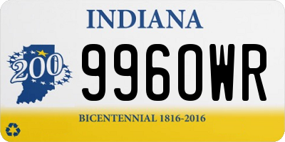 IN license plate 996OWR