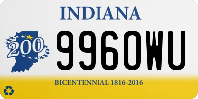 IN license plate 996OWU