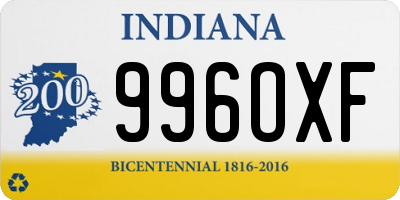 IN license plate 996OXF