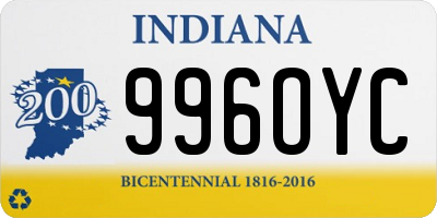 IN license plate 996OYC