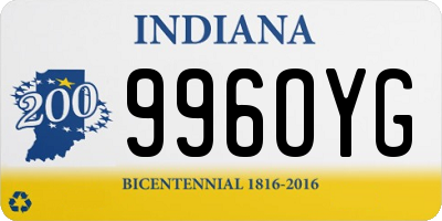 IN license plate 996OYG