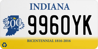 IN license plate 996OYK