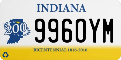 IN license plate 996OYM