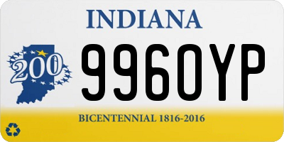 IN license plate 996OYP