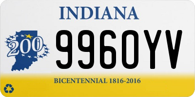 IN license plate 996OYV