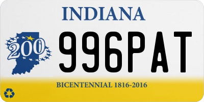 IN license plate 996PAT